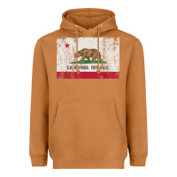 Meerkat california flag womens mens heavy distressed vintage gift t shirt Heavyweight Hoodie - linhVisuals