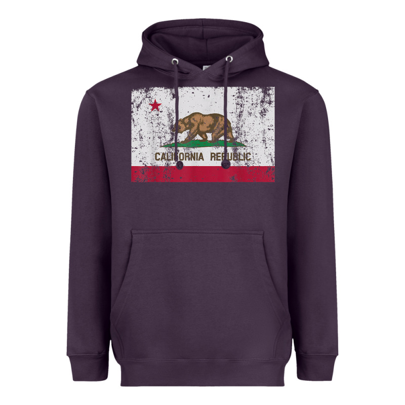 California Flag Womens Mens Heavy Distressed Vintage Gift T Shirt Heavyweight Hoodie by linhVisuals | Teevron