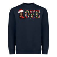Navy love christmas boots Heavyweight Sweatshirt - AdoDesignShop