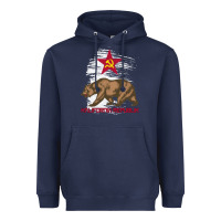 Navy california republic communist kalifornia t shirt Heavyweight Hoodie - linhVisuals