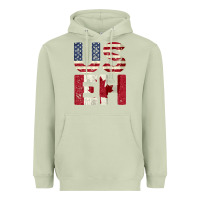 Matcha canada us eh american canadian flag vintage america colors patriotic g Heavyweight Hoodie - linhVisuals