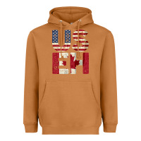 Meerkat canada us eh american canadian flag vintage america colors patriotic g Heavyweight Hoodie - linhVisuals