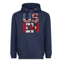 Navy canada us eh american canadian flag vintage america colors patriotic g Heavyweight Hoodie - linhVisuals