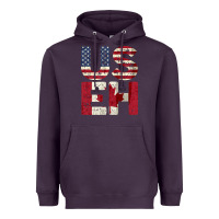 Plum canada us eh american canadian flag vintage america colors patriotic g Heavyweight Hoodie - linhVisuals