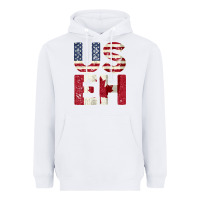 White canada us eh american canadian flag vintage america colors patriotic g Heavyweight Hoodie - linhVisuals