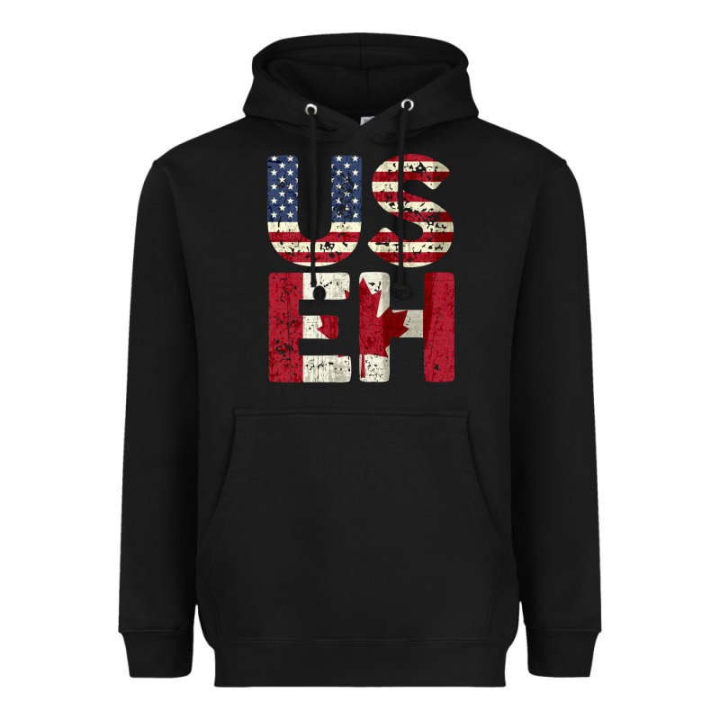 Canada Us Eh American Canadian Flag Vintage America Colors Patriotic G Heavyweight Hoodie by linhVisuals | Teevron