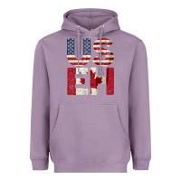 Lavender canada us eh american canadian flag vintage america colors patriotic g Heavyweight Hoodie - linhVisuals