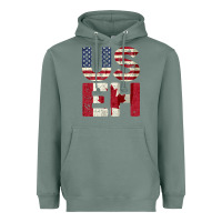 Sage canada us eh american canadian flag vintage america colors patriotic g Heavyweight Hoodie - linhVisuals