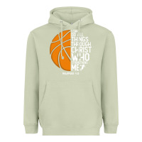 Matcha christian basketball i can do all things through christ philippians 41 Heavyweight Hoodie - linhVisuals