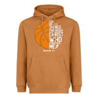 Meerkat christian basketball i can do all things through christ philippians 41 Heavyweight Hoodie - linhVisuals