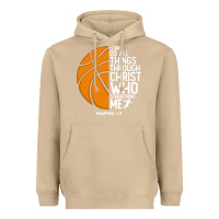 Mushroom christian basketball i can do all things through christ philippians 41 Heavyweight Hoodie - linhVisuals