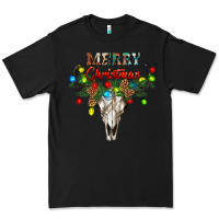 Black merry christmas bull skull Premium Tee - RanaPortraitStore