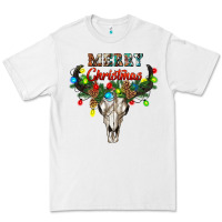 White merry christmas bull skull Premium Tee - RanaPortraitStore