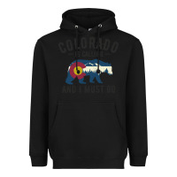 Black colorado is calling and i must go state flag with wild bear Heavyweight Hoodie - linhVisuals