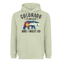 Matcha colorado is calling and i must go state flag with wild bear Heavyweight Hoodie - linhVisuals