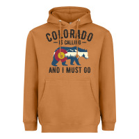 Meerkat colorado is calling and i must go state flag with wild bear Heavyweight Hoodie - linhVisuals
