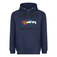 Navy colorado is calling and i must go state flag with wild bear Heavyweight Hoodie - linhVisuals
