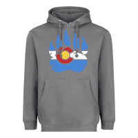 Storm colorado state flag bear paw print pocket place Heavyweight Hoodie - linhVisuals