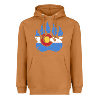 Meerkat colorado state flag bear paw print pocket place Heavyweight Hoodie - linhVisuals