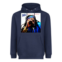 Navy buju banton reggae Heavyweight Hoodie - linhVisuals
