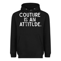 Black couture is an attitude fashion quote Heavyweight Hoodie - linhVisuals