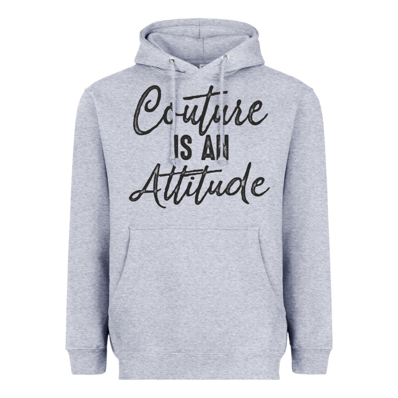 Couture Is An Attitude Inspirational Fashion Quote Cute Lettering Text Heavyweight Hoodie by linhVisuals | Teevron