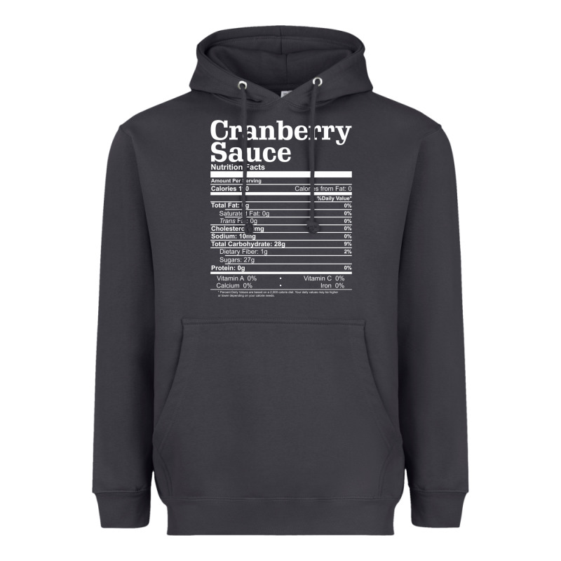 Cranberry Sauce Nutrition Facts Funny Thanksgiving Christmas Food Nutr Heavyweight Hoodie by linhVisuals | Teevron