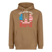 Toasted Coconut crawfish boil master american  flag us big red lobster design Heavyweight Hoodie - linhVisuals