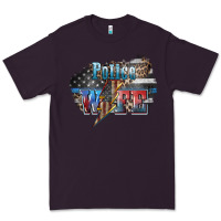 Plum Police wife lightning bolt 4th of july Premium Tee - HowdyJamesFarm