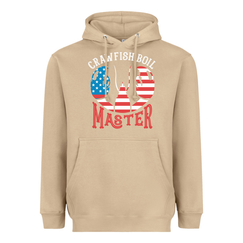 Crawfish Boil Master American  Flag Us Big Red Lobster Design Heavyweight Hoodie by linhVisuals | Teevron