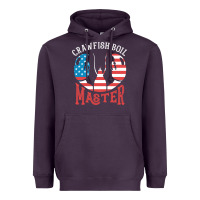 Plum crawfish boil master american  flag us big red lobster design Heavyweight Hoodie - linhVisuals