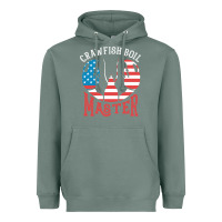 Sage crawfish boil master american  flag us big red lobster design Heavyweight Hoodie - linhVisuals