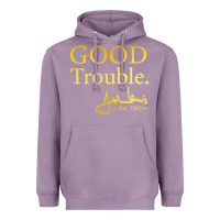 Lavender good trouble john lewis signature Heavyweight Hoodie - linhVisuals