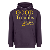 Plum good trouble john lewis signature Heavyweight Hoodie - linhVisuals