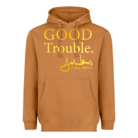 Good Trouble John Lewis Signature Heavyweight Hoodie | Teevron