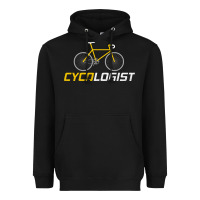 Black cycologist funny cycling and bicycle sport design cycler humor gift bi Heavyweight Hoodie - linhVisuals