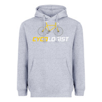Heather Grey cycologist funny cycling and bicycle sport design cycler humor gift bi Heavyweight Hoodie - linhVisuals