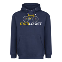 Navy cycologist funny cycling and bicycle sport design cycler humor gift bi Heavyweight Hoodie - linhVisuals