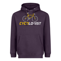 Plum cycologist funny cycling and bicycle sport design cycler humor gift bi Heavyweight Hoodie - linhVisuals