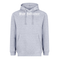 Heather Grey bad influence funny Heavyweight Hoodie - linhVisuals