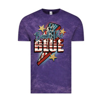 Cloud Purple Back the blue Vintage Tee - FaDigitalArtStudio