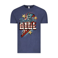 Vintage Denim Back the blue Vintage Tee - FaDigitalArtStudio