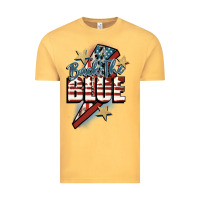 Vintage Mustard Back the blue Vintage Tee - FaDigitalArtStudio