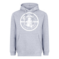 Heather Grey birdland jazz club Heavyweight Hoodie - linhVisuals