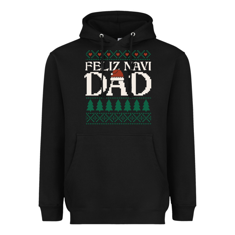Feliz Navi Dad Ugly Christmas Sweater Funny Spanish Xmas Pun Gift For Heavyweight Hoodie by linhVisuals | Teevron