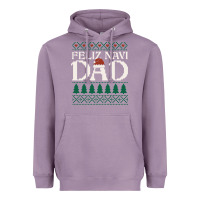 Lavender feliz navi dad ugly christmas sweater funny spanish xmas pun gift for Heavyweight Hoodie - linhVisuals