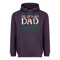 Plum feliz navi dad ugly christmas sweater funny spanish xmas pun gift for Heavyweight Hoodie - linhVisuals