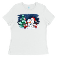 White teeth snow party costom ado Ladies Tee - OliviaCreatesArt