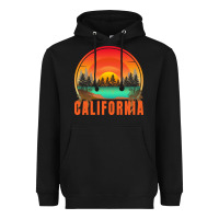 Black california t  shirt california sunset vintage trees scenery t  shirt Heavyweight Hoodie - linhVisuals