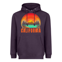Plum california t  shirt california sunset vintage trees scenery t  shirt Heavyweight Hoodie - linhVisuals